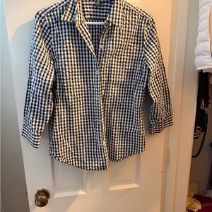 Ralph Lauren Navy and White Gingham Shirt